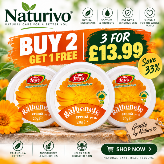 Fares Calendula Ointment - Natural Calendula Cream, Wound & Cuts Healing Ointment - Burn & Scar Cream Healing - Regenerates and Soothes the Skin - 20g Tube