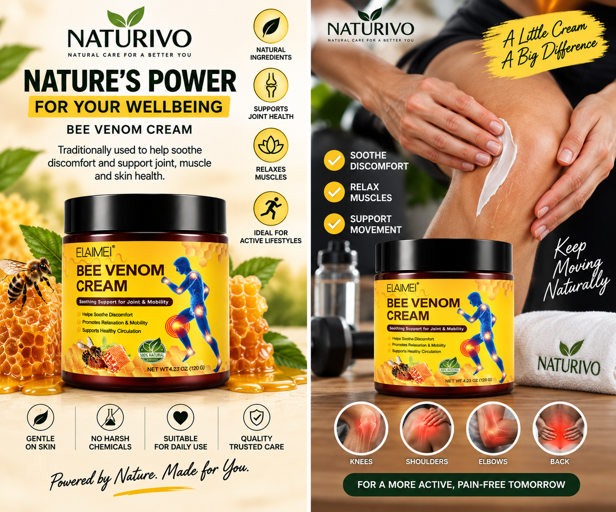 Bee Venom Joint & Muscle Massage Cream – 120g | Naturivo