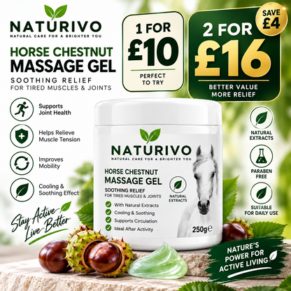 Naturivo Horse Chestnut Massage Gel – Cooling & Soothing – 250g