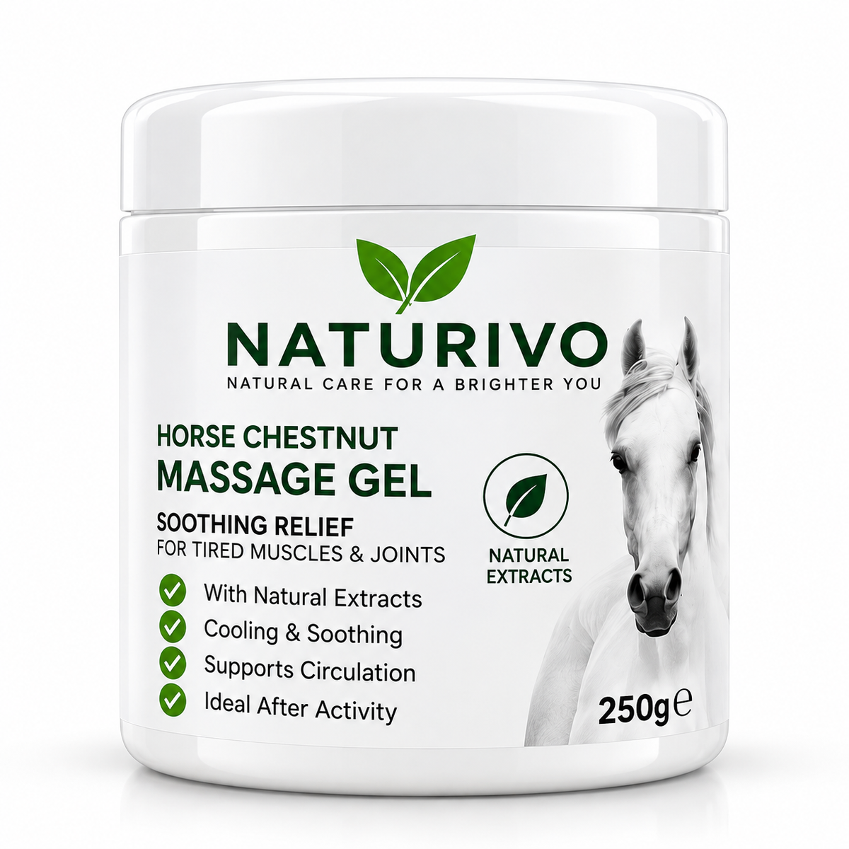 Naturivo Horse Chestnut Massage Gel – Cooling & Soothing – 250g
